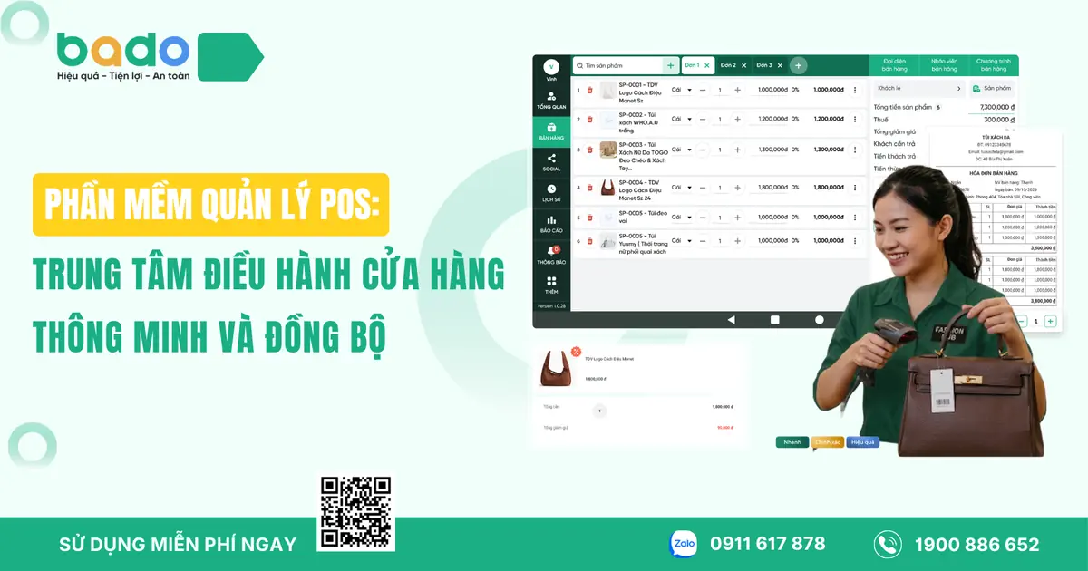 Phần Mềm Quản Lý POS: Trung Tâm Điều Hành Cửa Hàng Thông Minh Và Đồng Bộ   
